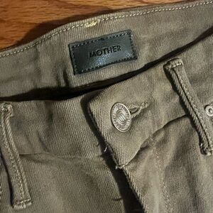 MOTHER Ankle & Cropped Jeans in Olive
